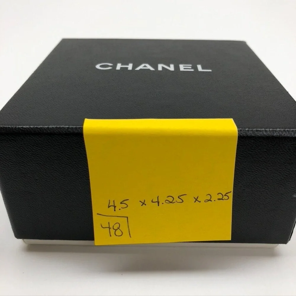 Authentic Chanel Gift Box Black Empty Storage Shopping Small 4.5x4.25x2.25